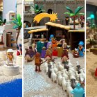 Escenas del belén recreadas con Playmobil.