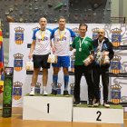 Santiago Martínez y José Carlos Pérez en lo más alto del podio en Alfajarín.