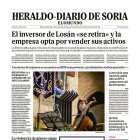 Portada de Heraldo-Diario de Soria del 20 de diciembre de 2025.