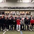 Sergio Machuca, el quinto por la derecha en la fila de arriba, junto con los representantes de otros clubes en el MSV Pro Combine de Canadá