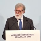 Intervención del presidente de la CEOE Santiago Aparicio tras la firma de los acuerdos adoptados tras la reunión del Consejo del Diálogo Social.