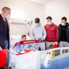 Visita del Numancia al Hospital Santa Bárbara.