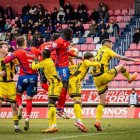 Los problemas defensivos del Numancia están siendo una constante esta temporada.