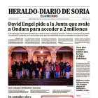 Portada de Heraldo-Diario de Soria del 10 de enero de 2026.