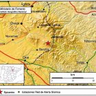 Localización de un terremoto ocurrido en la provincia.