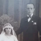 Foto de la boda de Pedro Izquierdo Lasanta con María Antonia Zamora.