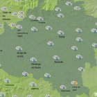 Previsión de la Aemet para la franja horaria de en torno a las 22 horas de este viernes en Soria.