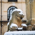 Soria se tiñe de blanco bajo el intenso temporal.