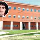 Escuela de Ingeniería Informática y en miniatura el profesor Héctor Felipe.