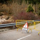 Carretera de acceso al Cañón de Río Lobos cortada.