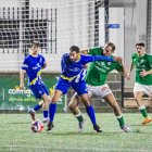 Alberto Plaza, uno de los refuerzos del Calasanz en las últimas semanas, en el derbi ante el San José.