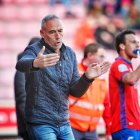 Ángel Rodríguez en el transcurso del encuentro ante el Burgos Promesas.