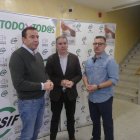 Lama, Castro y Guiu en el acto autonómico de CSIF en Soria.