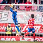 Iván Martínez en el partido del pasado domingo ante el Burgos B.