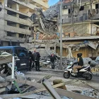 Un edificio destruido tras los ataques aéreos en el sur de Beirut.