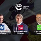 Participantes en el primer debate electoral de Castilla y León.