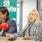 Diego Fernández Lázaro y Blanca García, este lunes en Caja Rural.