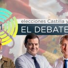 Los tres candidatos participantes en el debate