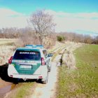 Vehículo de la Guardia Civil de Soria en el campo.