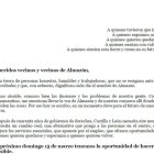 Encabezado de la carta de Jesús Cedazo con el escudo de ALmazán y 'sellos' de campaña del PSOE.