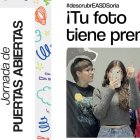 Cartel anunciador de la jornada de puertas abiertas en la Escuela de Artes y Superior de Diseño de Soria.