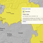 Aviso de la Aemet por nieve en el tercio norte de Soria hasta el mediodía del domingo.