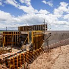 Detalle de las obras de construcción del tramo Fuensaúco-Villar del Campo.
