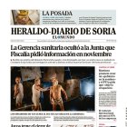 Portada de Heraldo Diario de Soria del 27 de marzo de 2026.