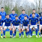 Un once del Oviedo Vetusta en la actual temporada.
