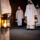 Momentos de la procesión por el Casco Viejo de Soria en su séptimo año.