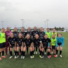 El equipo femenino del club balaguero durante un entrenamiento.