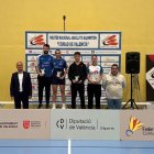 Daniela Cochón en el podio como segunda clasificada.