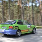 Un participante en una competición de motor en la provincia.