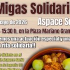 Cartel anunciador de las II Migas Solidarias de Aspace Soria.