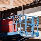 Desmontaje de las instalaciones de la antigua gasolinera Cepsa.