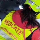 Enfermera del helicóptero de rescate de la Junta de Castilla y León.