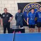 Los competidores del Tudela del Duero y del Tenis de Mesa Soriano.