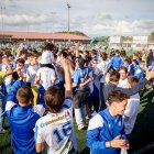 Celebración por todo lo alto del ascenso histórico del Calasanz.