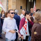 El concejal de Personal Eder García en la manifestación del 1º de Mayo.