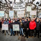 Protesta de archivo de los trabajadores de Losán por la situación que atraviesan.