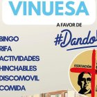 Detalle del cartel de la parrillada solidaria de Vinuesa.