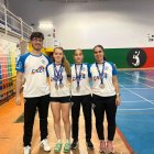 Los representantes del Club Bádminton Soria en la cita de Tordesillas.