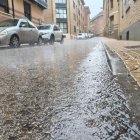 Tromba de agua este sábado sobre Soria capital.