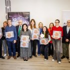 Foto de familia de todos los ganadores en el concurso de la croqueta.