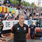 Ángel Rodríguez en los prolegómenos del partido en San Pobla.