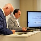 José Ramón Huerta, del Colegio de Médicos, y Benito Serrano, presidente de la Diputación de Soria.