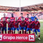 Alineación del CD Numancia esta temporada ante el Atlético Astorga.
