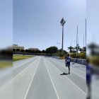 Captura del vídeo grabado por David José Pineda durante la conquista del Campeonato de España FEDDI de los 400 metros.