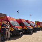 Benito Serrano ha visitado el Servicio de Bomberos para conocer los cinco nuevos vehículos.