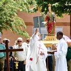 Tradicional bendición de los campos este domingo en la ermita de Santa Bárbara.